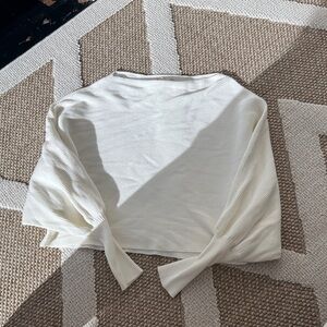 Altar'd State Off-the-Shoulder White Sweater